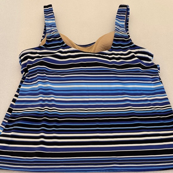 L.L. Bean Blue Striped Swim Tankini - Picture 5 of 5